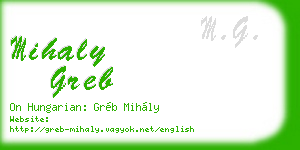 mihaly greb business card